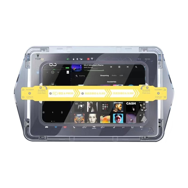 BYD 15.6 inç Araç Multimedya Ekran Koruyucu Uygulama Aparatlı Zore Premium Temperli Cam Ekran Koruyucu - 6