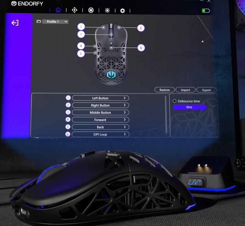 Endorfy Liv Plus Wireless Argb Kablosuz Siyah Gaming Mouse (ey6a016) H7