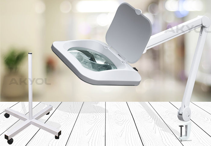 ayaklı led büyüteç