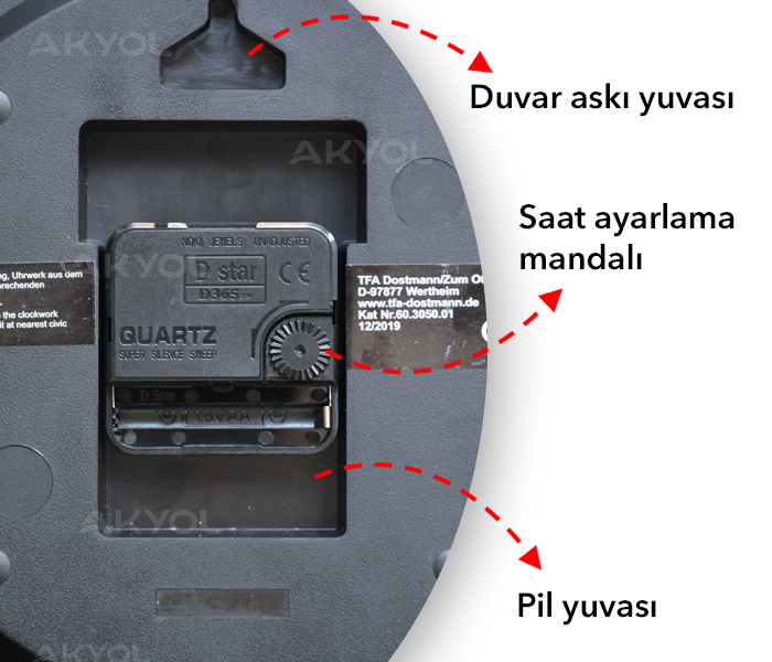 TFA 60.3050.01 sessiz analog saat
