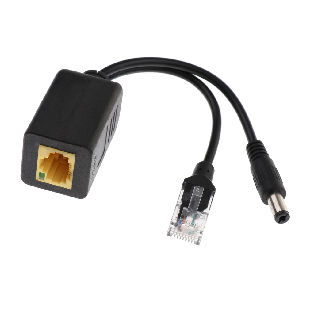 IEEE 802.3af PoE Splitter Power Over Ethernet 24V to12V POE Adapter Cable High Speed
