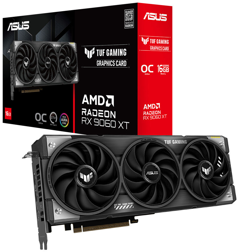 ASUS TUF Gaming Radeon™ RX 9060 XT OC Edition 16GB GDDR6