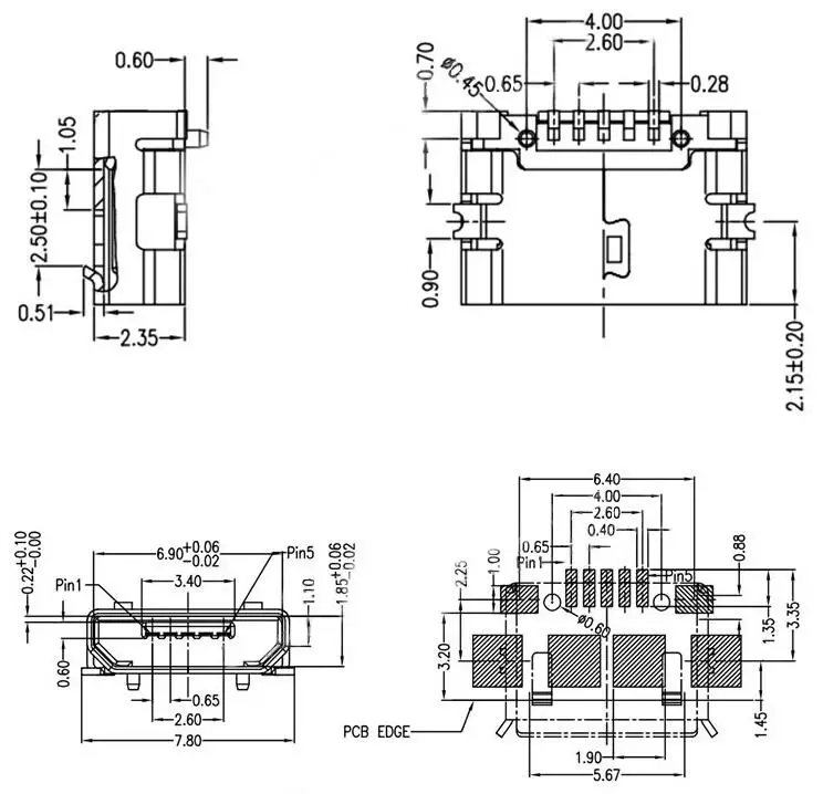 Pergyi 100 Adet Mikro USB Soketi MK5P Mınıusb Dişi 5 Pin Smd Fiyatı