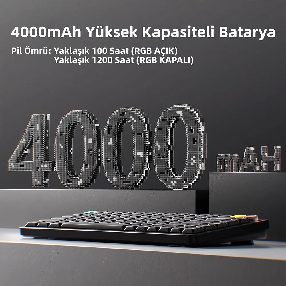 NuPhy Air75 V3 4000mAh Batarya ve Mac Windows Uyumu