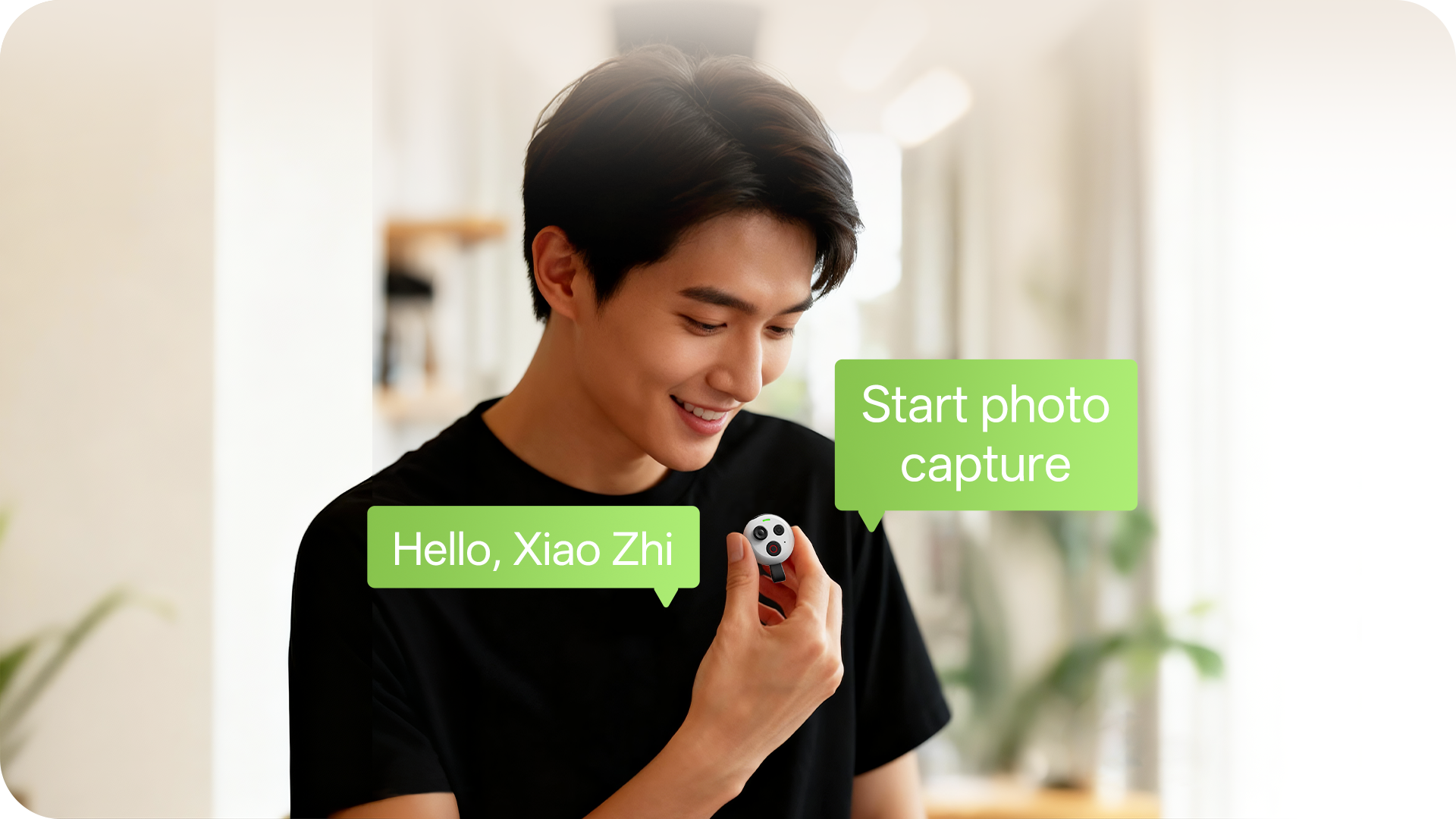 Sesle kontrol edilen gimbal