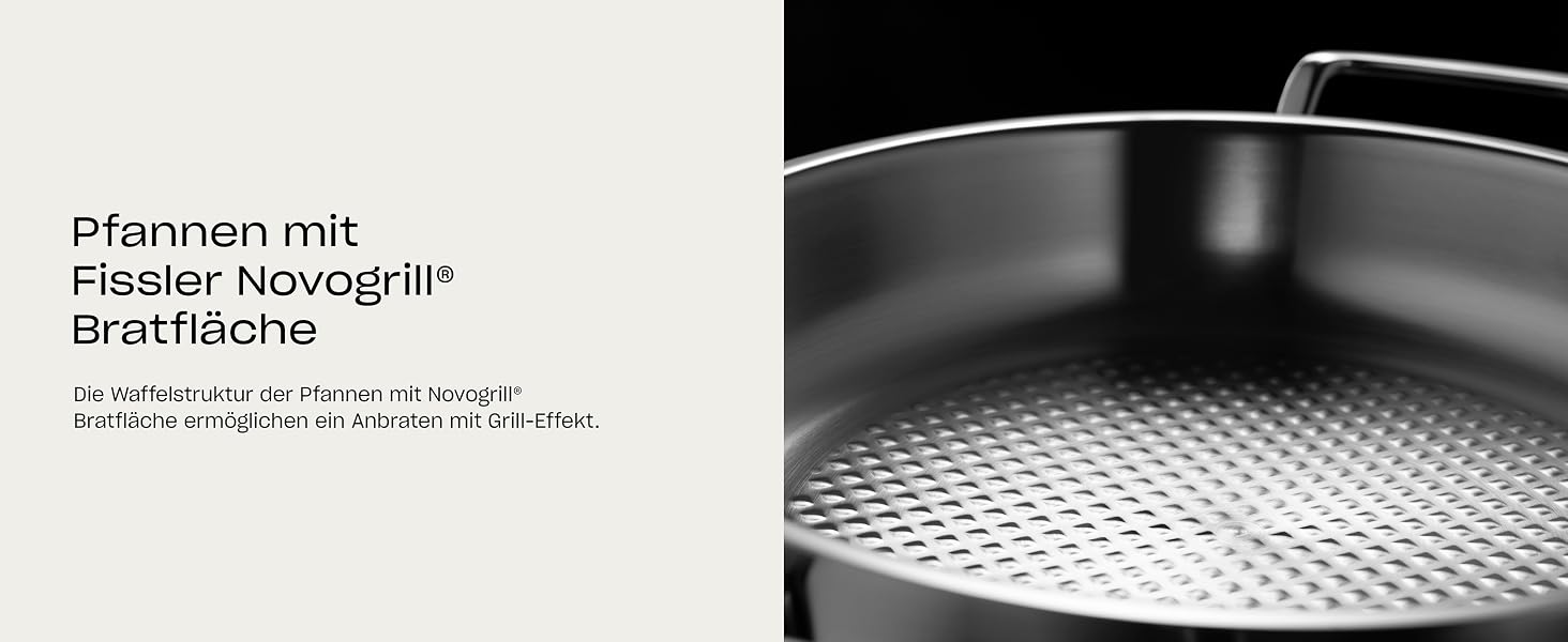 Fissler Original Profi Collection paslanmaz çelik tava, kaplamasız kızartma tavası, biftek için birinci sınıf