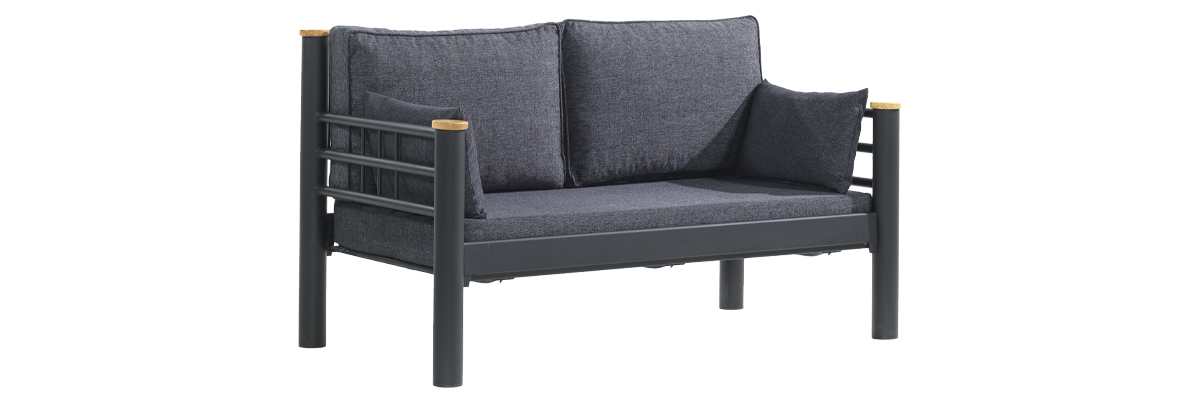 Kappis Dk Metal Sofa Sedir 70x140 Siyah-Antrasit