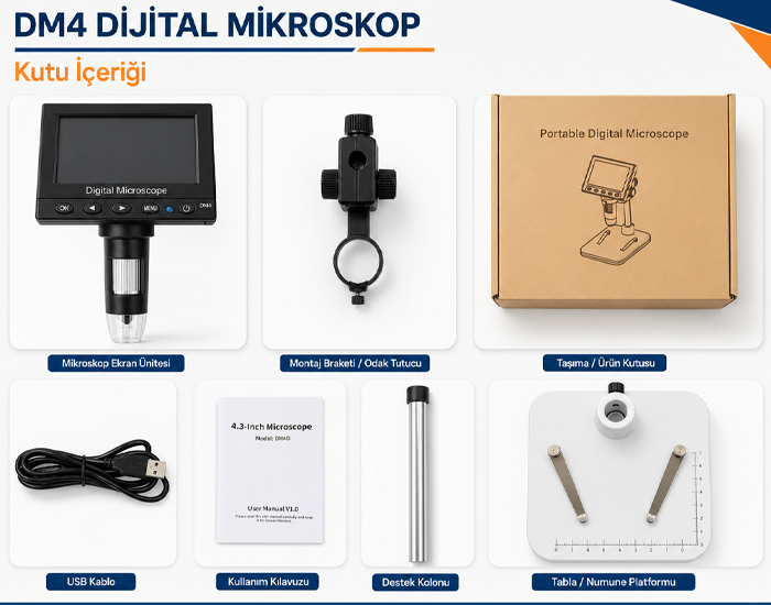 Ölçekli tablalı mikroskop