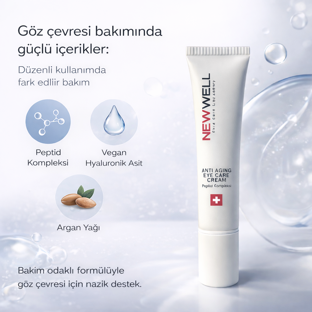 NEWWELL göz kremi içerik ve üretim bilgileri görseli