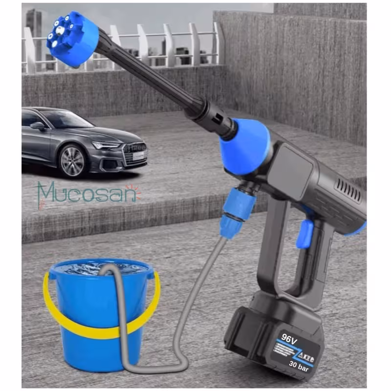  profesyonel 96watt 30bar basınç yıkama tabancası yüksek basınçlı taşıma çantalı 6 farklı püskütme başlık köpükleme özelliği dijital ekran şarjlı basınçlı araç yıkama su tabancası i̇laçlama ve bahçe sulama oto ev bahçe temizlik cihazı seti Ürün detayları 4