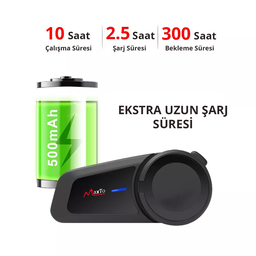 Powermaster M2 Motosiklet Bluetooth Intercom Kulaklık