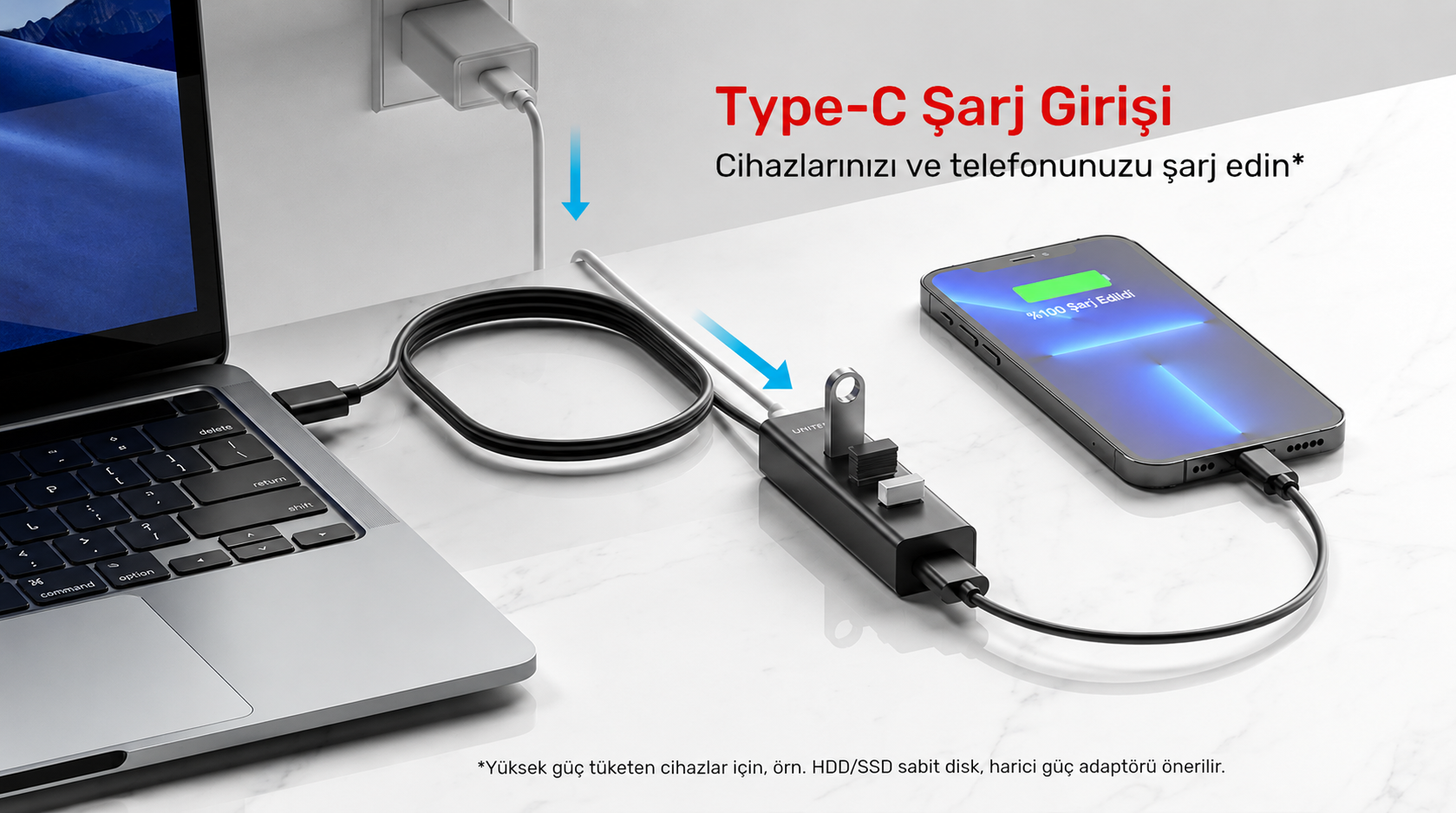 Unitek 4-in-1 USB-A 5Gbps Hu