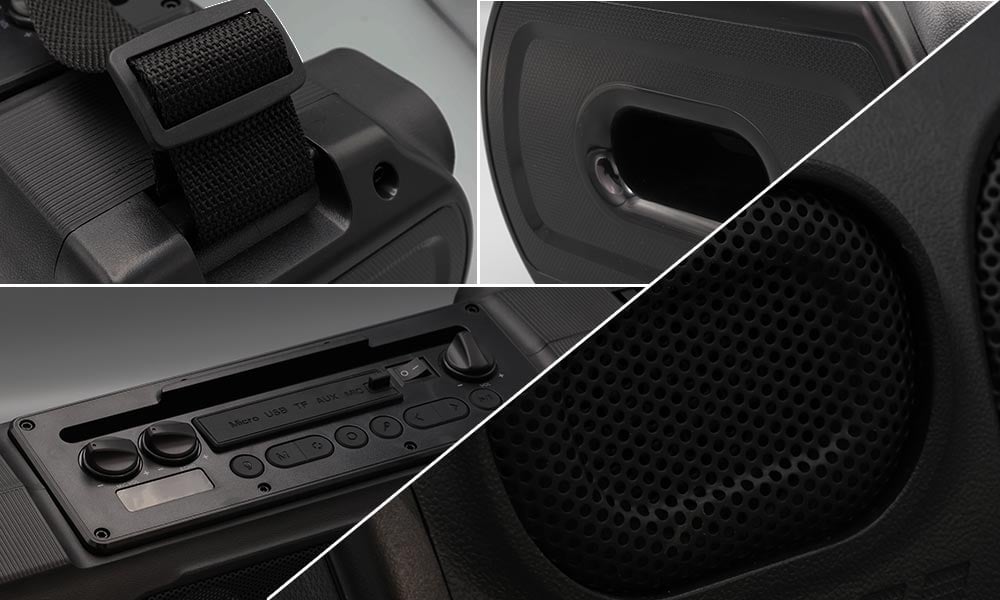 Magicvoice MV-7001 VHF El Mikrofonlu USB-SD-BT Işıklı 40 W Taşınabilir Anfi