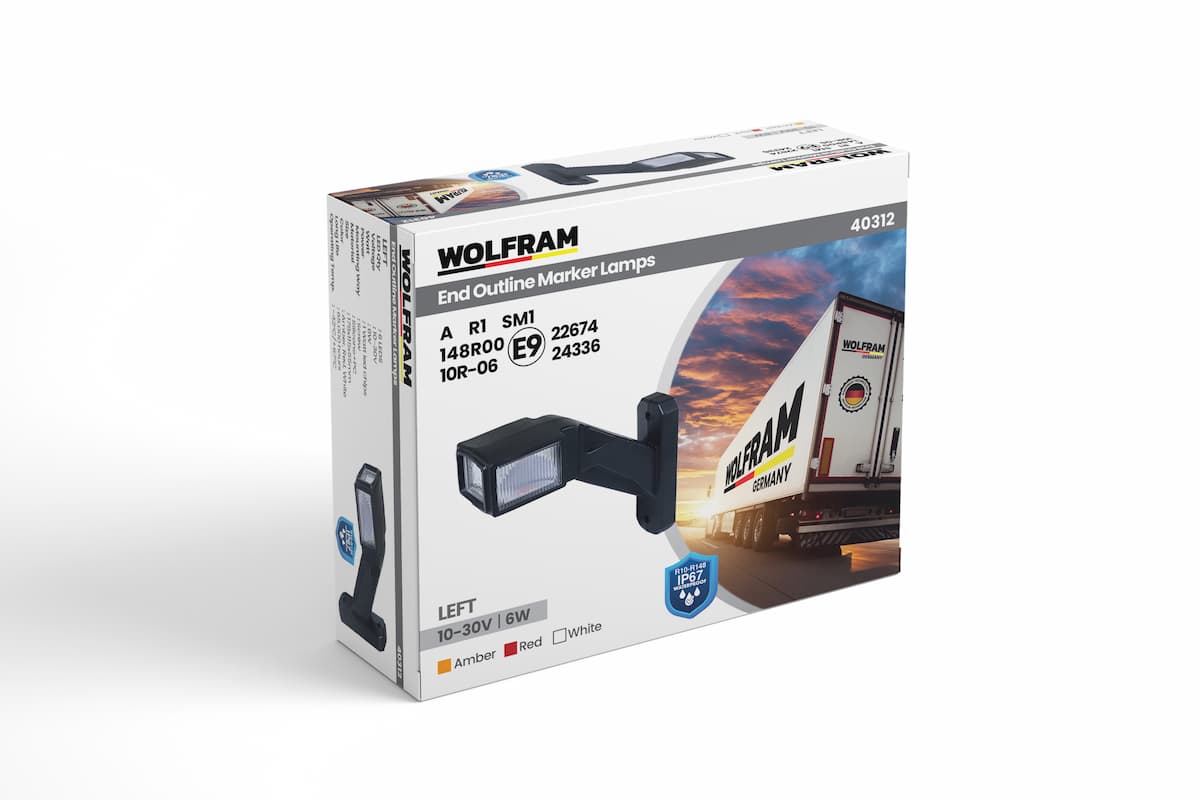 Dorse Boynuz Lamba Orta Düz Tip Sol E Belgeli Led Dorse İz Lambası