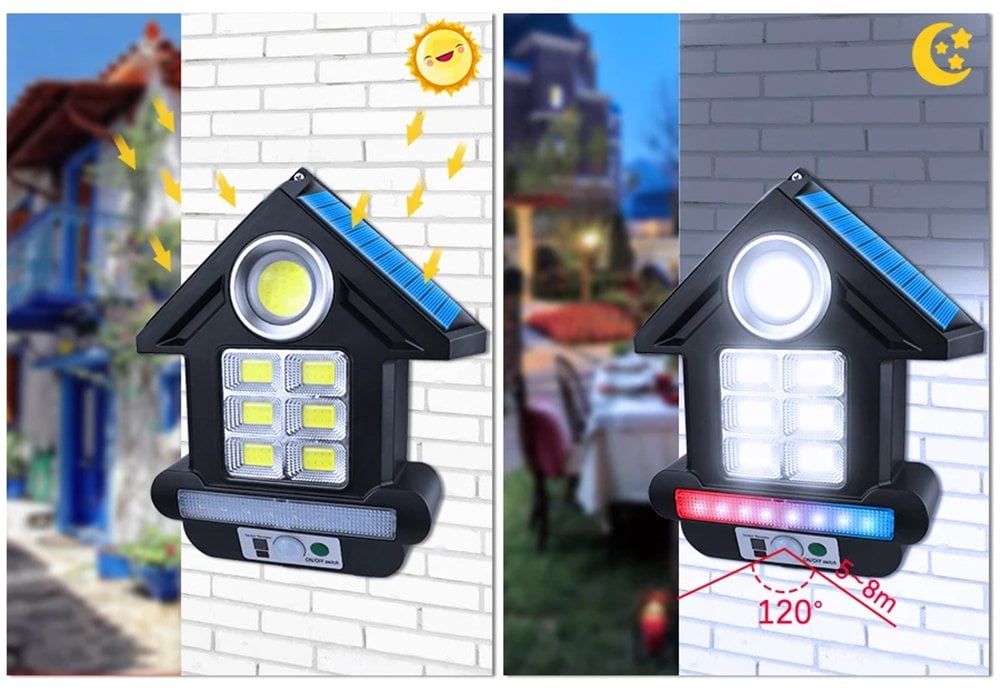  Solarlı Kumandalı Sensörlü Kapı Aydınlatması CL-S180