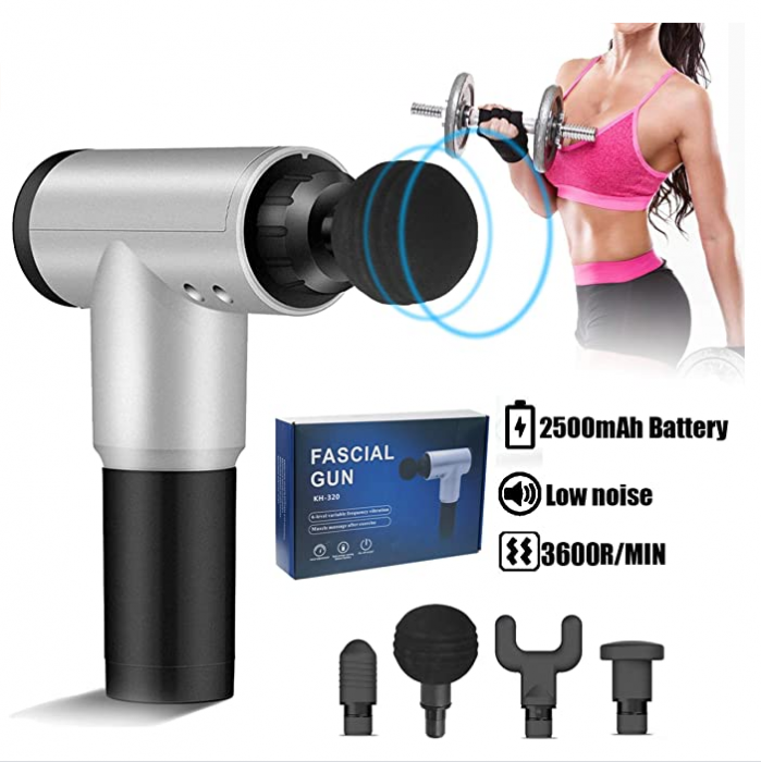 ANKAVERSE® Kas Rahatlatıcı Şarjlı 4 Başlıklı Darbeli Titreşimli Cihaz