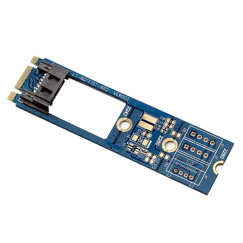 M.2 NGFF to 7 Pin SATA III Adapter Converter Board Card for Windows / Linux