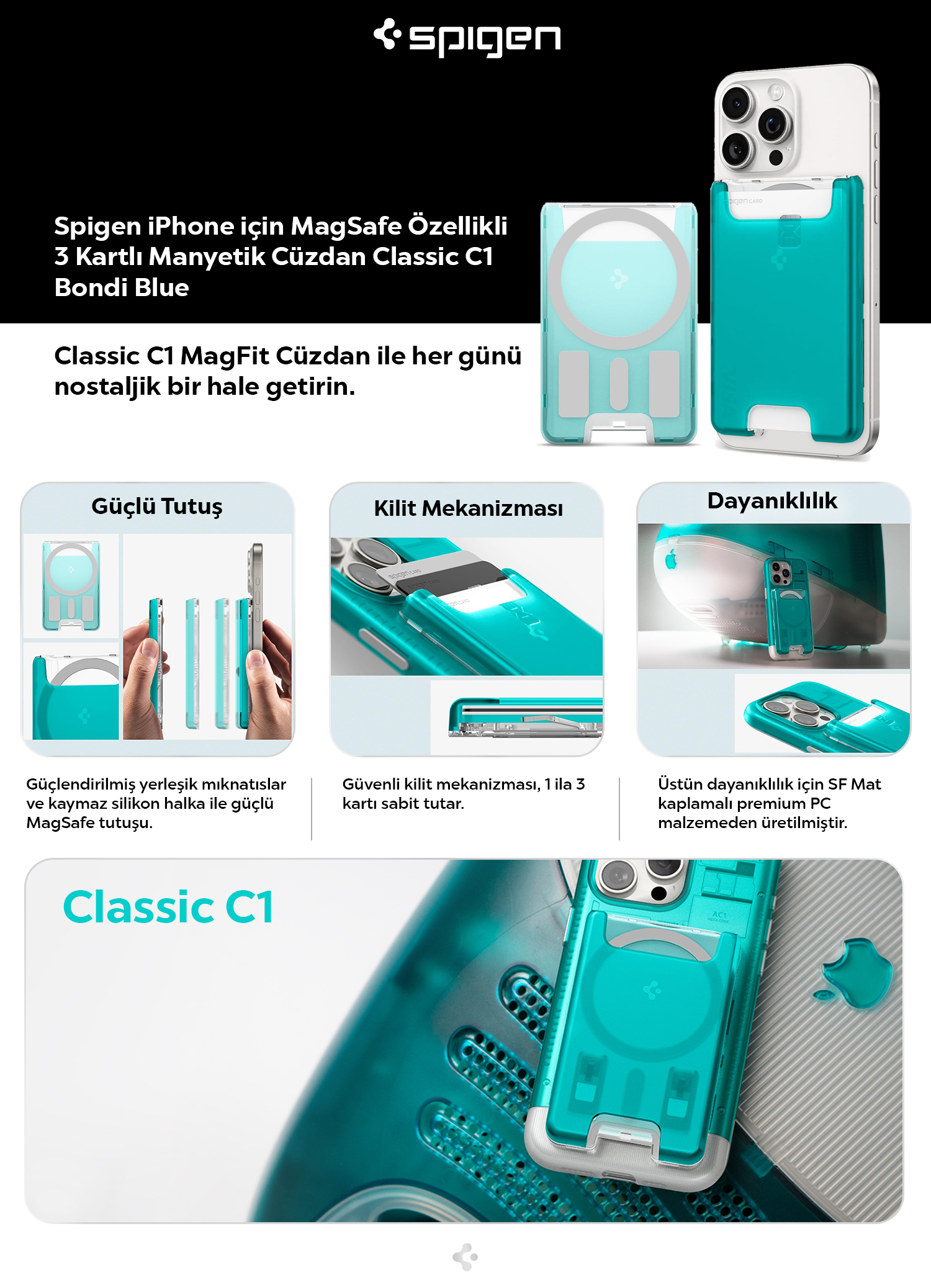 Spigen iPhone Için Cüzdan