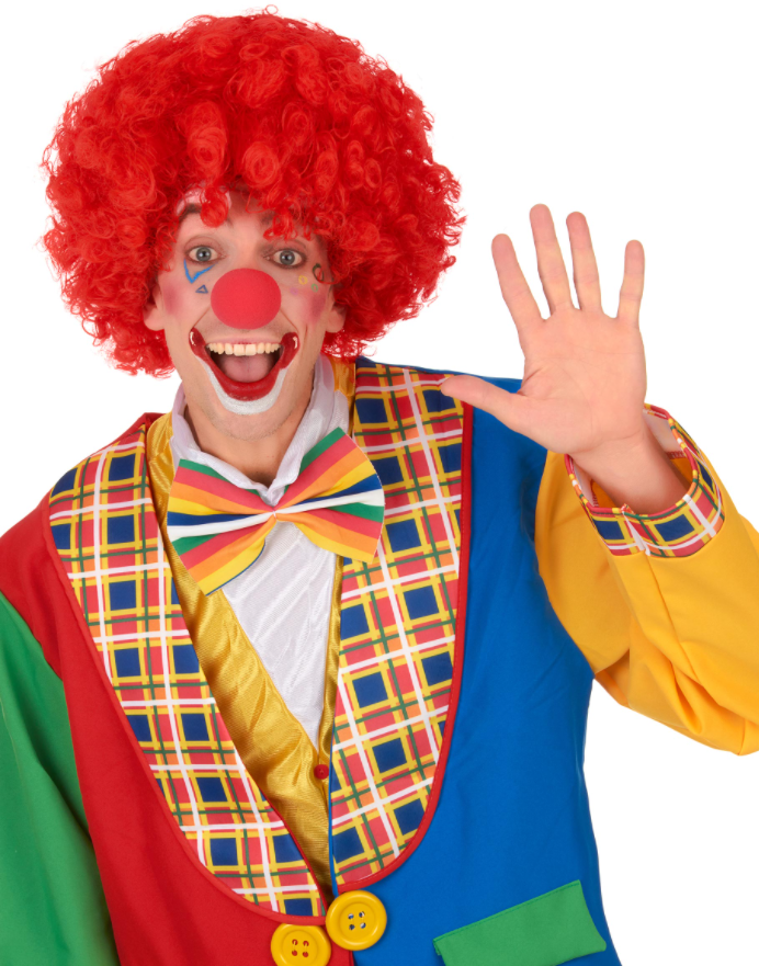 Kırmızı Renk Kıvırcık Afro Bonus Peruk arkadan görünüm