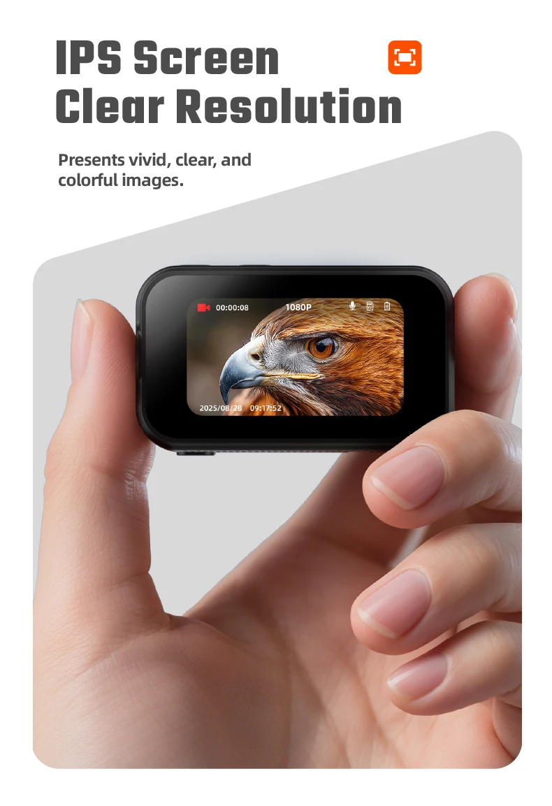 Spor Kaydı, Çekim, Aksiyon Kamerası, Evcil Hayvan Mini Kamerası, Cep Mini Vücut Kamerası, Vlog Kamerası için Taşınabilir 1080P Başparmak Kamerası