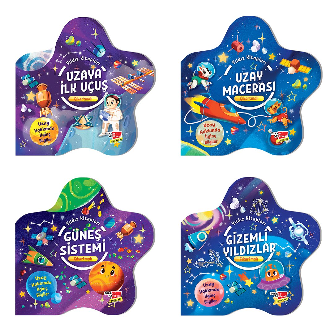 Çıkartmalı Yıldız Kitapları 4 lü Set