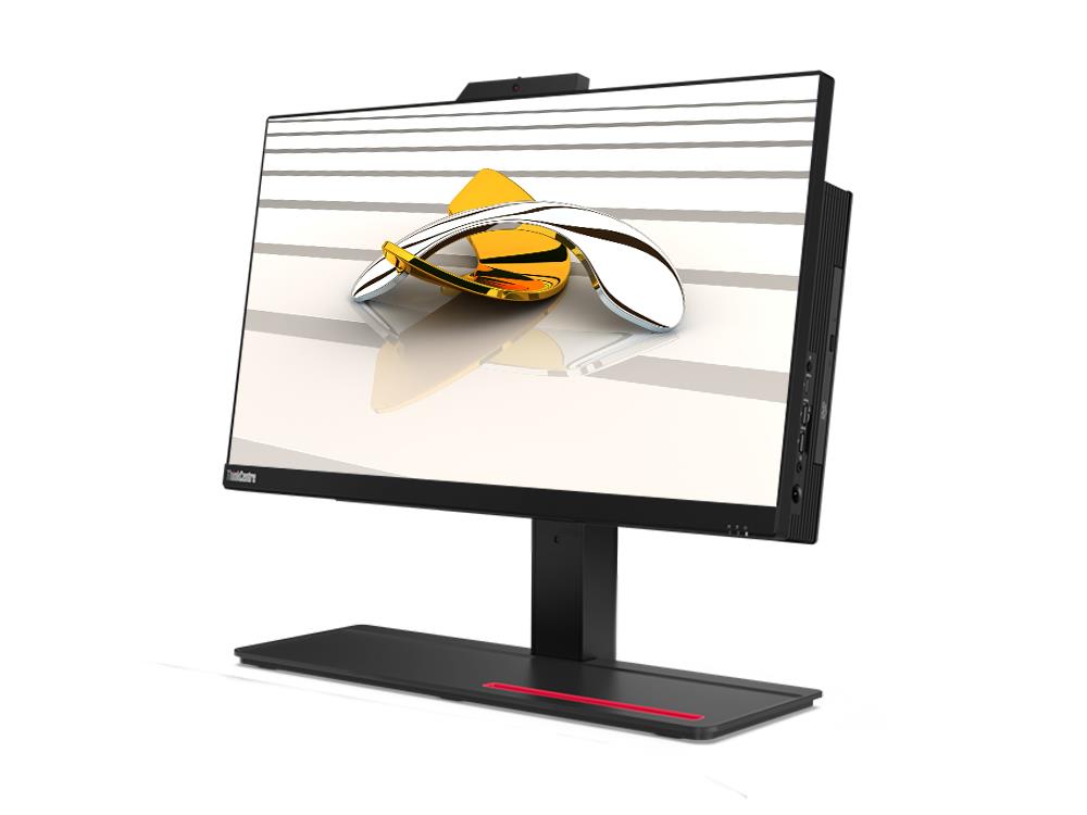 Ekranda bir Bing arama sayfası ve çita gösteren açılı bir ThinkCentre M70a