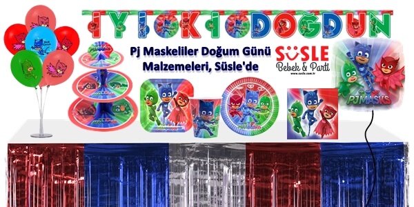 Pj Maskeliler Temalı Doğum Günü Parti Malzemeleri, En Uygun . ile SüSLe'de
