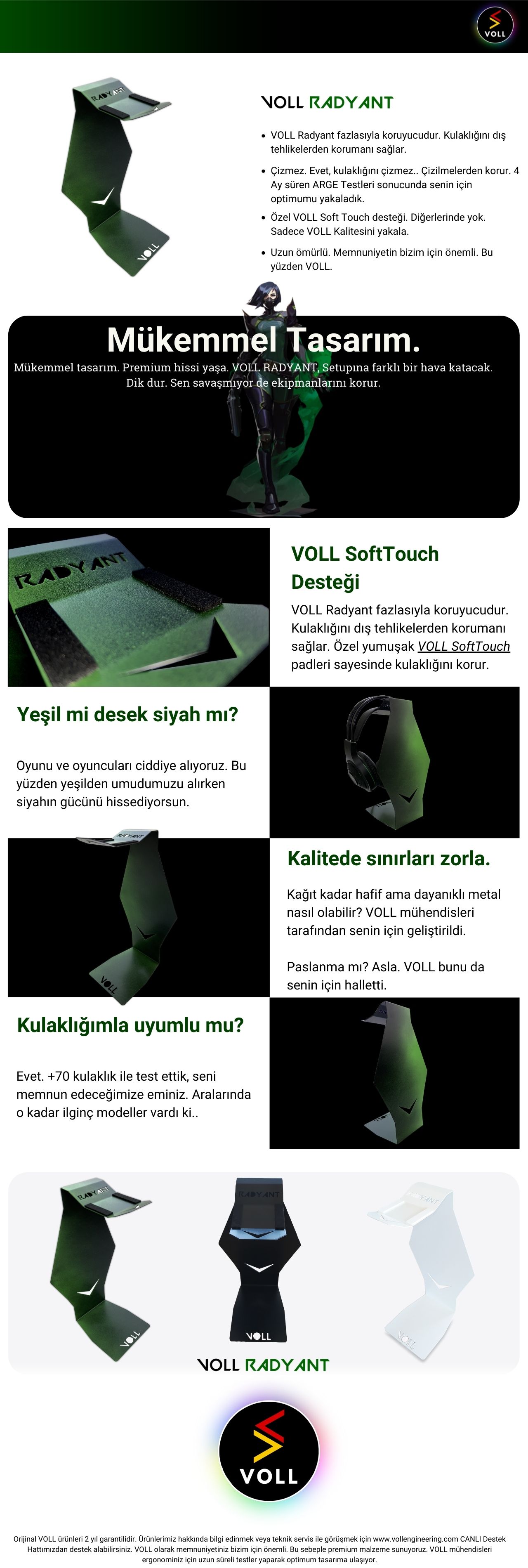 VOLL Radyant fazlasıyla koruyucudur. Kulaklığını dış tehlikelerden korumanı sağlar. Özel yumuşak VOLL SoftTouch padleri sayesinde kulaklığını korur.
