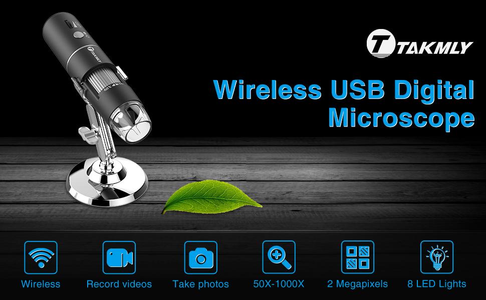 T Takmly kablosuz dijital mikroskop usb kamera