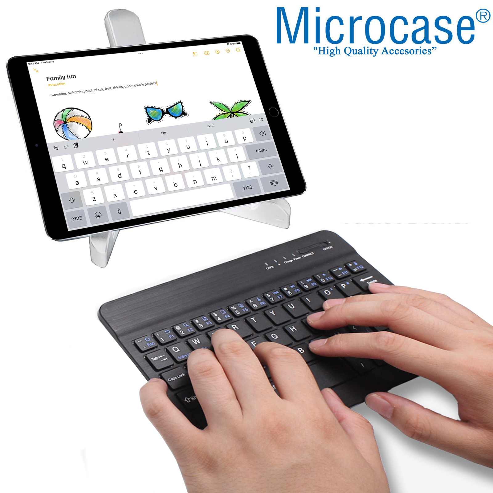 Microcase iPad Mini 5 7.9 Inch Bluetooth Klavye 20 cm (Tr Fiyatı