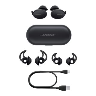 Spor Kulaklıklar, kılıf, ekstra kulaklık uçları, USB-C