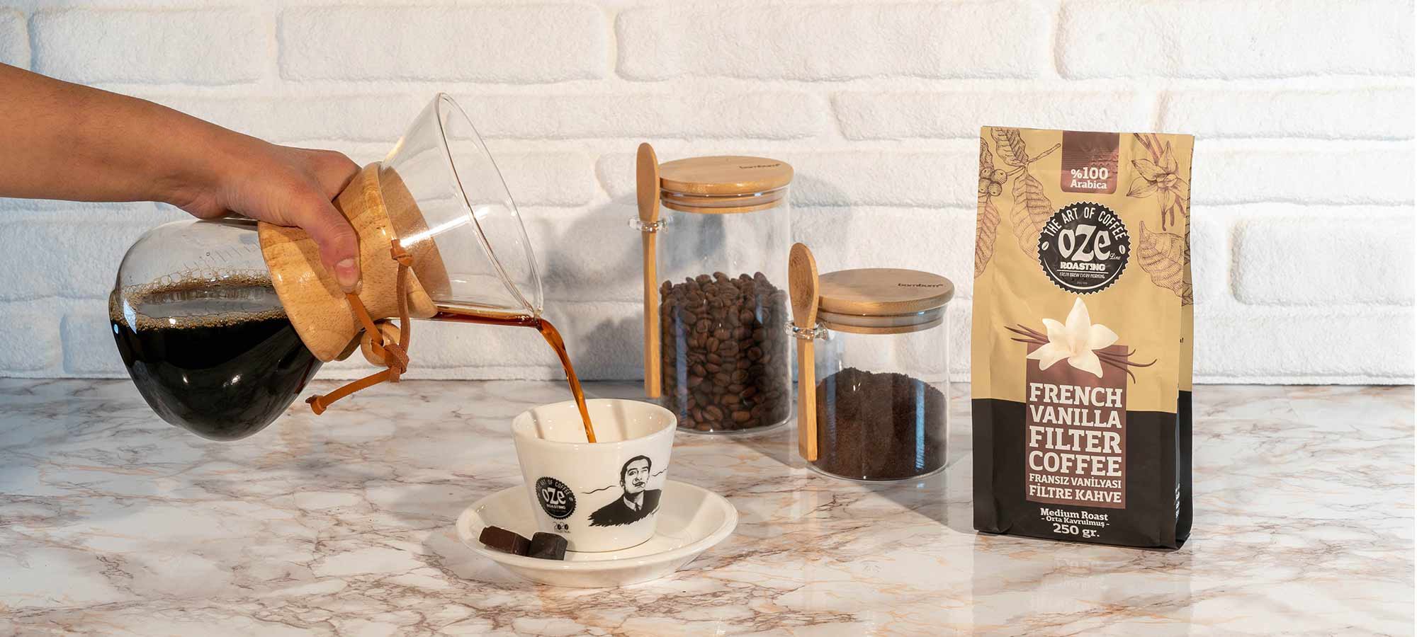 Vanilya Aromalı Filtre Kahve 250 gr ust banner