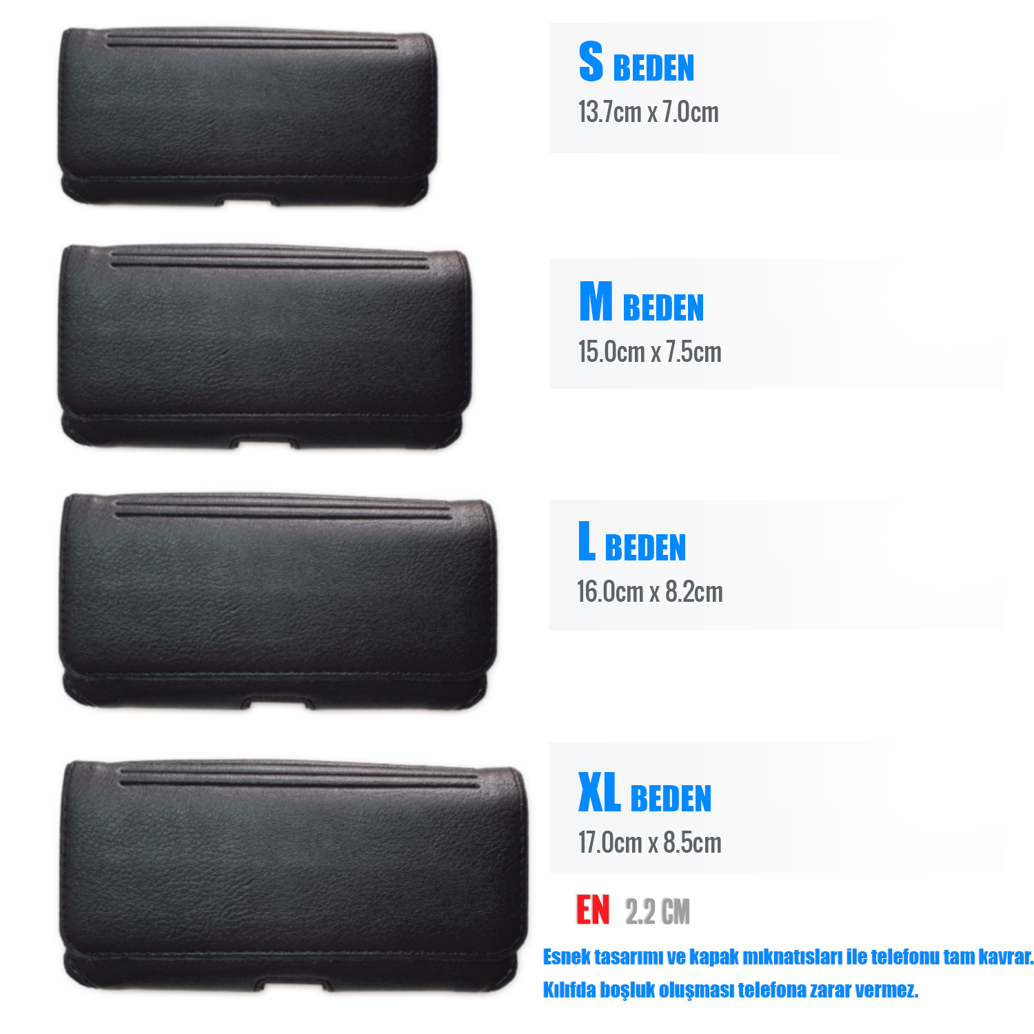 Kemere takılan telefon kılıfı