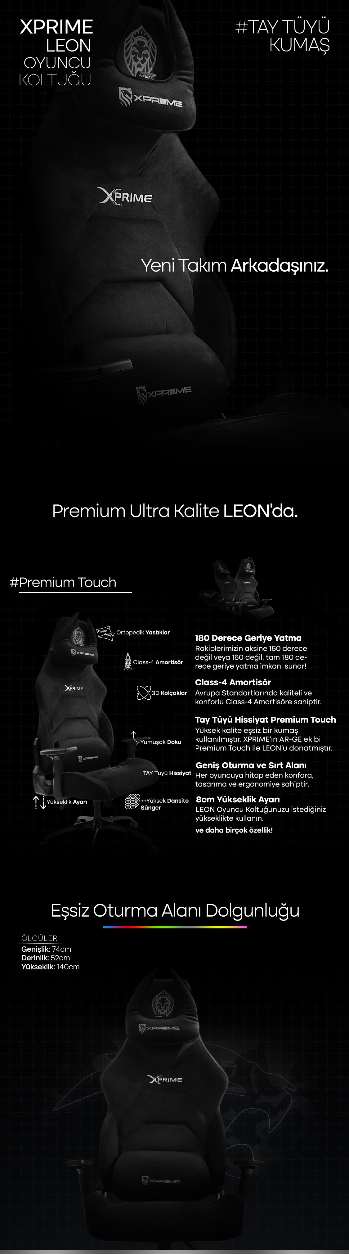 Xprime Leon Oyuncu Koltuğu Detay