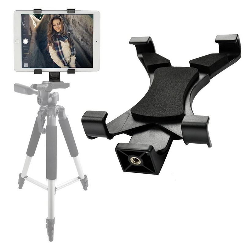 Portefeuille Universal Tablet Tripod Holder Adapter for Apple iPad Air Pro 10.5 9.7 Mini iPhone 7 Plus 8 X 6S Selfie Clamp Mount