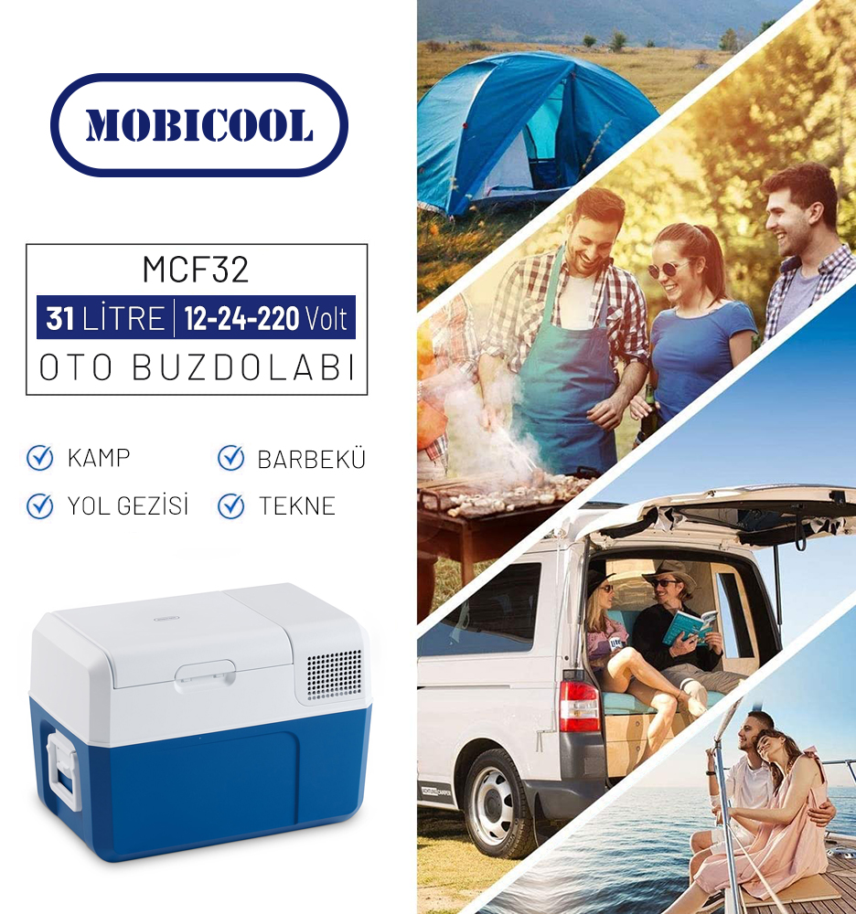 Mobicool MCF32 12/24/220VOLT Ac/dc 31 Litre Kompresörlü Oto Fiyatı