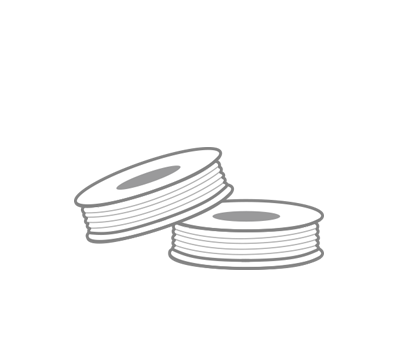 3D yazıcı filamentinin iki makarasını gösteren resim