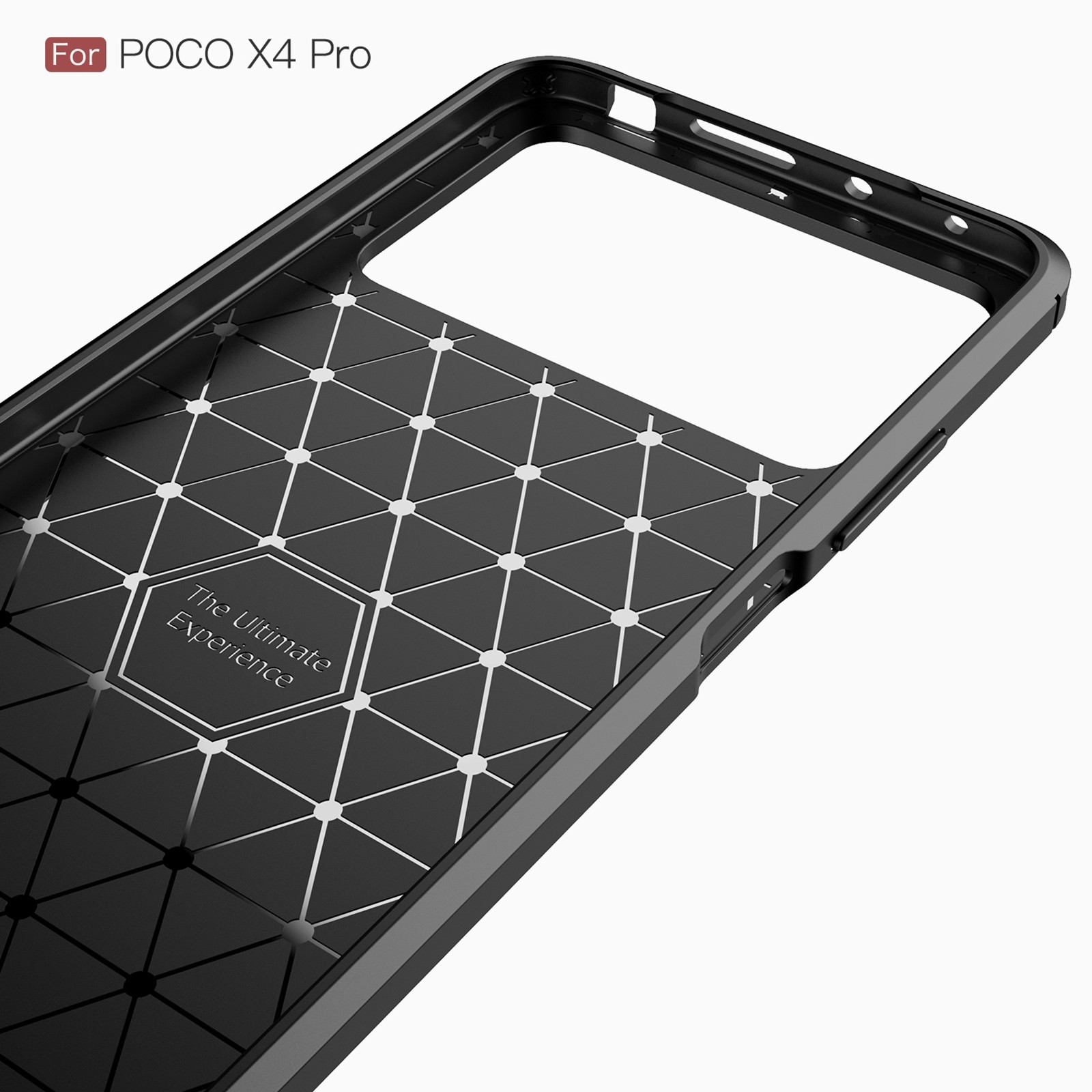 For Xiaomi Poco X4 Pro 5G Brushed Texture Carbon Fiber TPU Phone Case (Black)