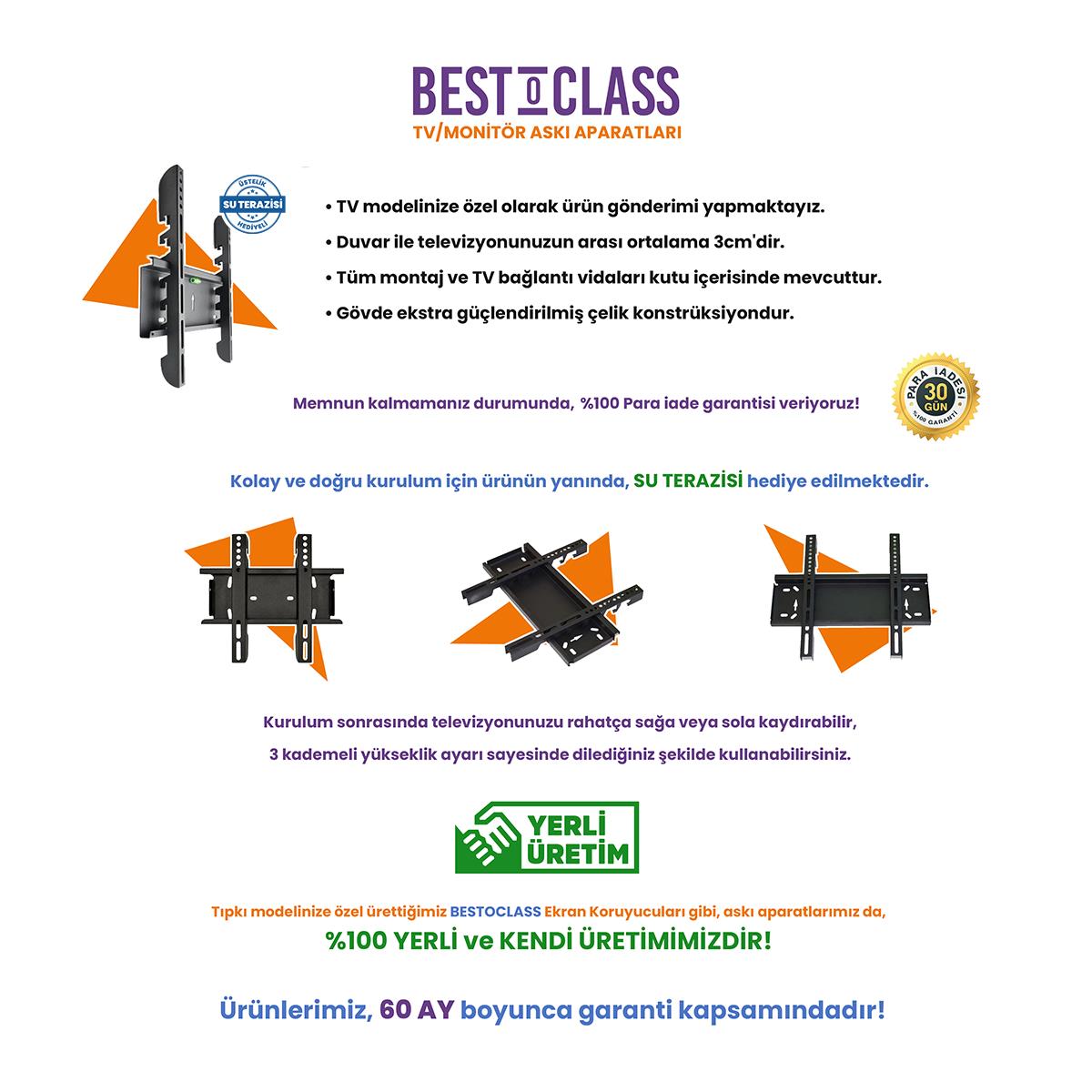 Bestoclass Beko B65 OLED 9795 5s Sabit Duvar Tipi Tv Askı Fiyatı