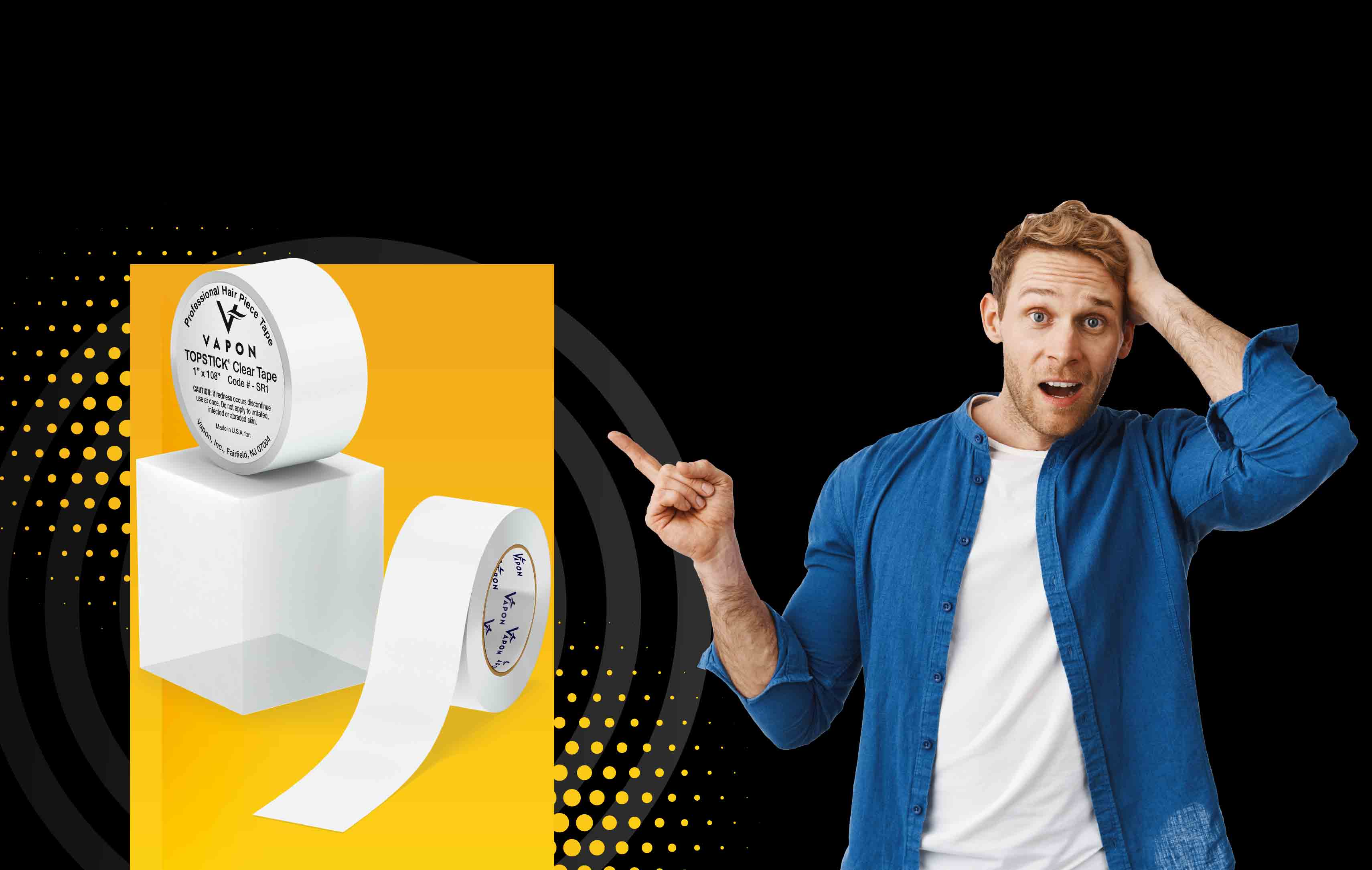 Vapon | TOPSTICK® Protez Saç Bandı Oval - 50 Adet