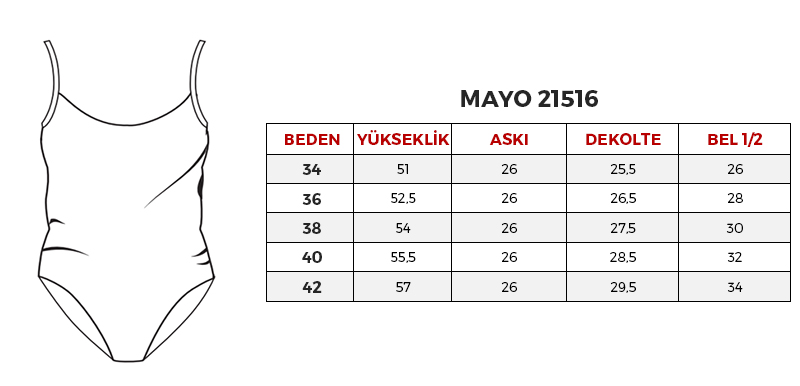 halter Bikini üst Beden Tablosu