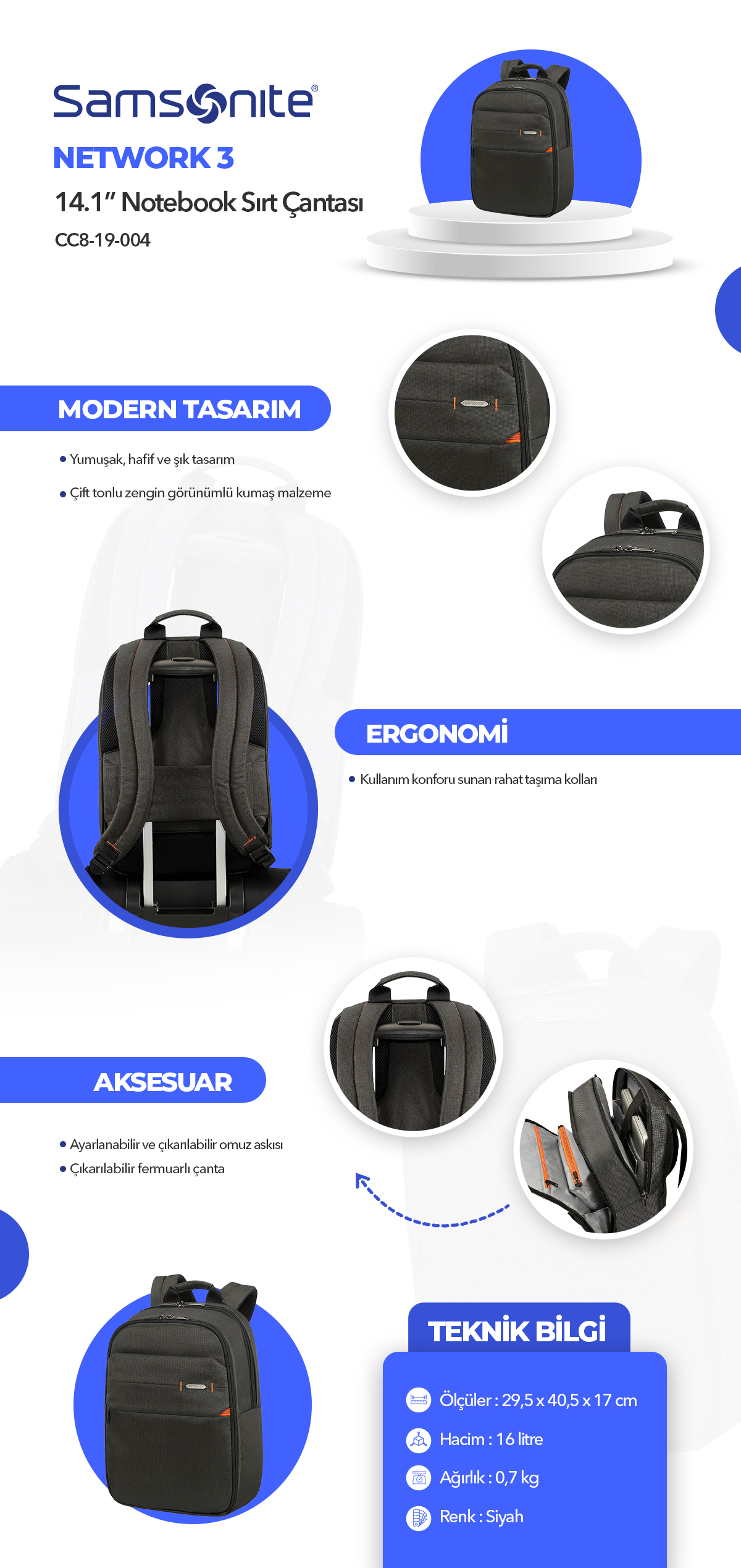 Samsonite network 3 sırt çantası