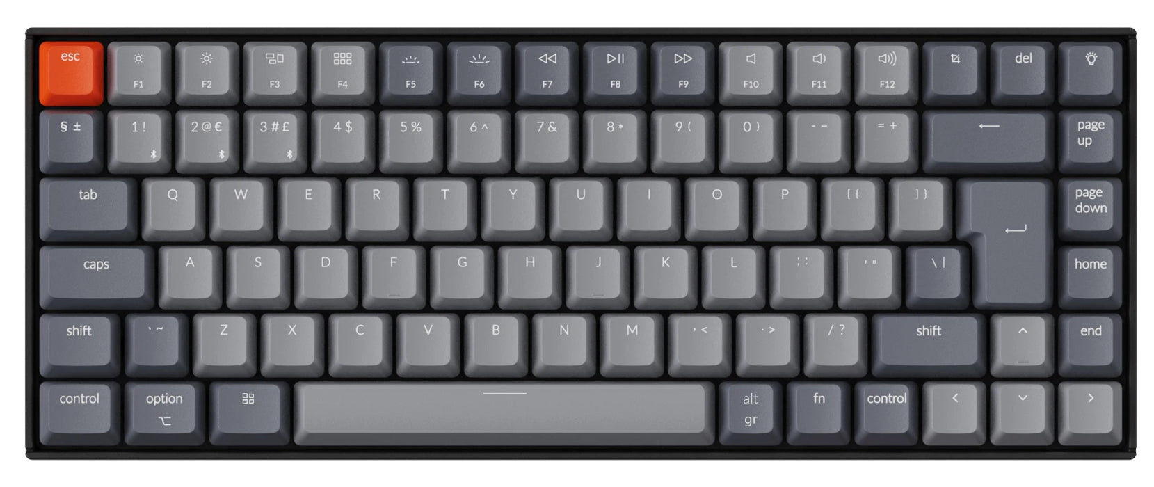 Keychron K2 UK ISO wireless mechanical keyboard Windows keycaps