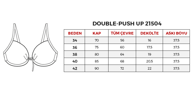 halter Bikini üst Beden Tablosu