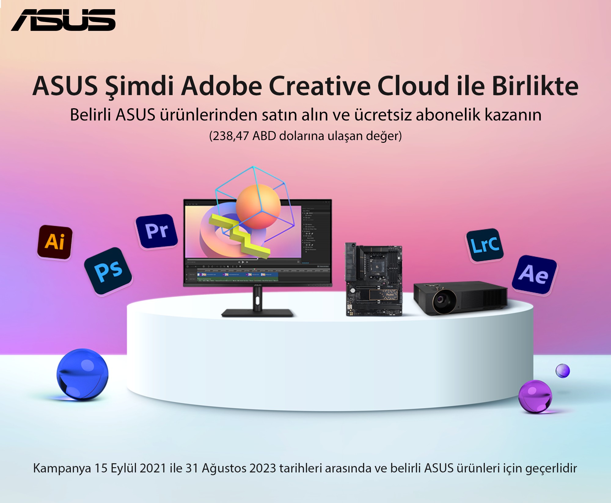 ASUS ŞİMDİ ADOBE CREATIVE CLOUD İLE BİRLİKTE