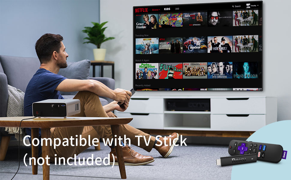 TV Stick ile Netflix ve daha fazlasını izleyin (Dahil Değildir)