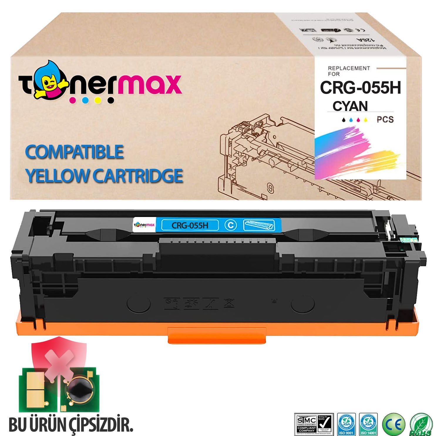 Canon CRG-055H Muadil Toner / LBP-662Cdw / LBP-664Cx / MF-741Cdw / MF-742Cdw / MF-743Cdw / MF-744Cd / MF-745Cdw / MF-746Cx