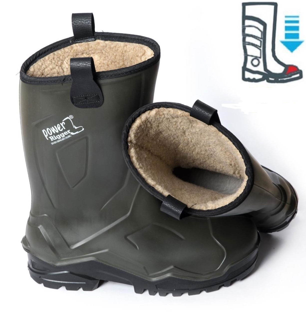 Pollyboot Power Rigger Çizme Çelik Burunsuz Kürklü 45