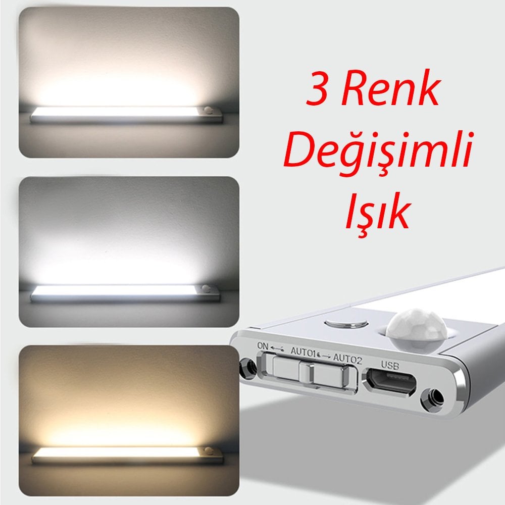 Powermaster Şarjlı Hareket Sensörlü Ledli Kabin Işığı