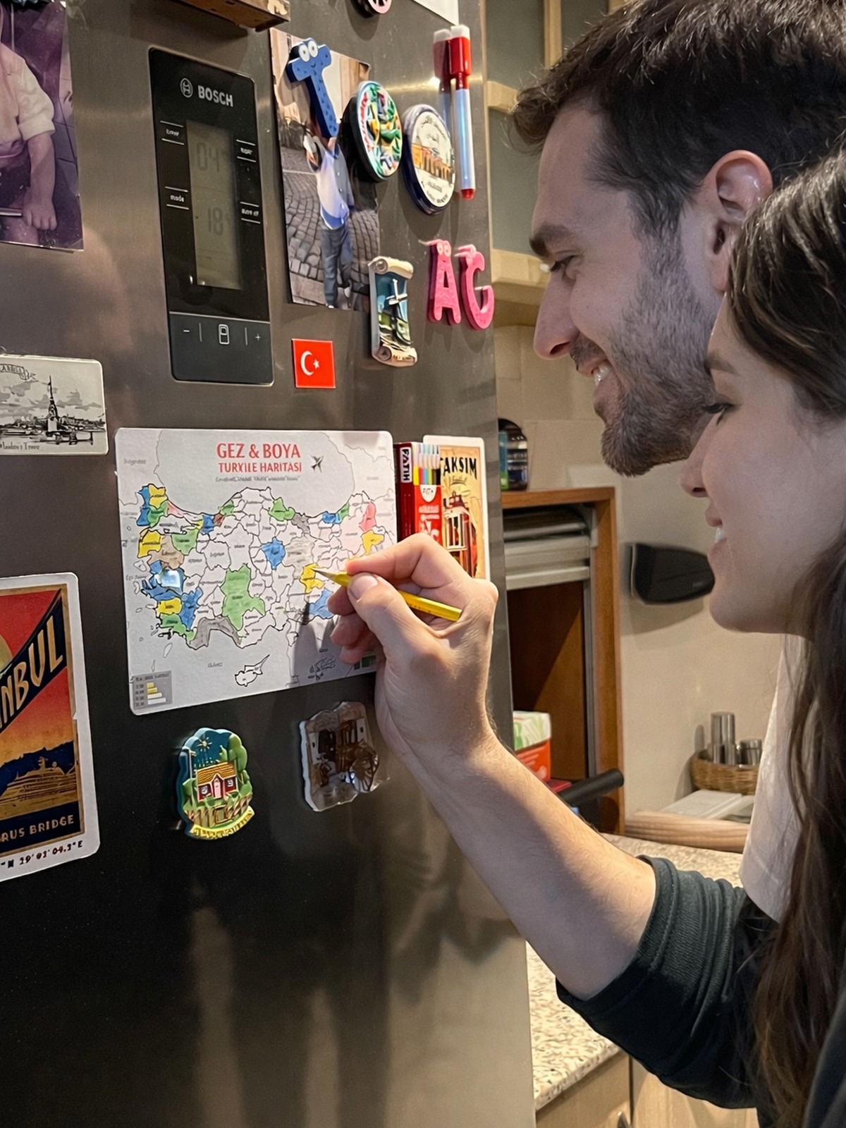 Gez Boya Türkiye Haritası Magnet